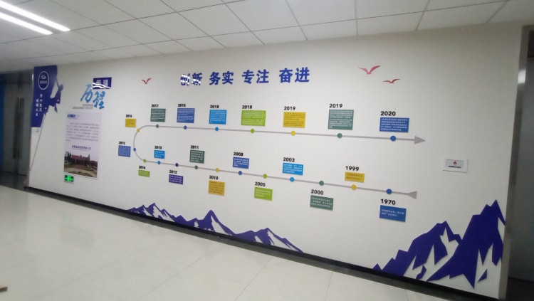 醫(yī)藥公司文化墻設(shè)計(jì)制作_發(fā)展歷程文化墻